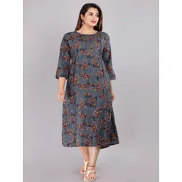 Vastralay Floral Print Maternity A-Line Dress-picture-20