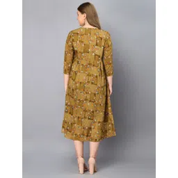 Vastralay Floral Print Maternity A-Line Midi Feeding Dress image 4