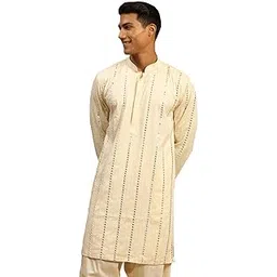 Men's Viscose Kurta | Mirror Work Embellished Viscose Kurta for Men. | Timeless Elegance for Festivals & Events | Classic Design, Premium Comfort, and Versatile Style-image-41