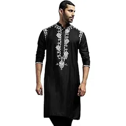 Men's Viscose Kurta | Viscose Embroidered Kurta for Men.-image-10