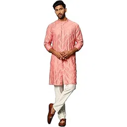 Men's Viscose Kurta Pajama Set || Embroidered Viscose Comfortable Kurti and Pant - Designer Ethnic Ensemble-image-35