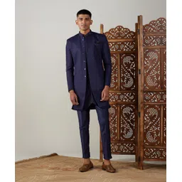 VASTRAMAY Self Design, Woven Sherwani-picture-46