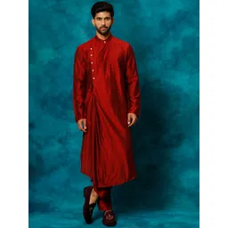 SHRESTHA BY VASTRAMAY Mandarin Collar Straight Kurta-picture-33