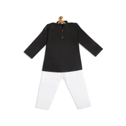 VASTRAMAY SISHU Black & White Cotton Straight Fit Kurta Set-picture-27