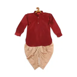 VASTRAMAY SISHU Maroon & Rose Gold Relaxed Fit Kurta Set image 1