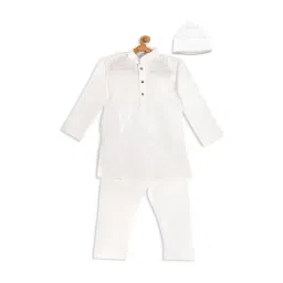 VASTRAMAY SISHU White Straight Fit Kurta Set-picture-22