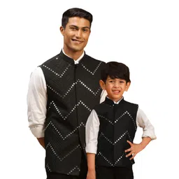 VASTRAMAY Boys Embellished Slim Fit Nehru Jackets-picture-33