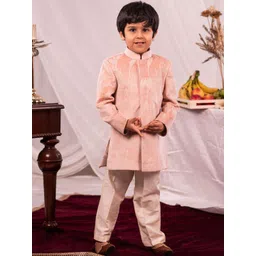 VASTRAMAY Boys Embroidered Sherwani Set-picture-39