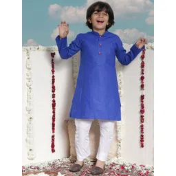 VASTRAMAY Boys Long Sleeves Kurta with Pyjamas-picture-14