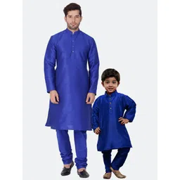 VASTRAMAY Boys Mandarin Collar Straight Kurta with Pyjama Set-picture-19
