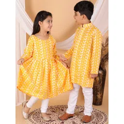VASTRAMAY Boys Mandrain Collar Embroidered Regular Pure Cotton Kurta with Pyjamas-picture-38