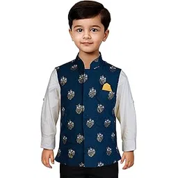 vastramay Boys' Printed Nehru Jacket-picture-38