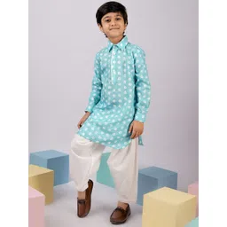 VASTRAMAY Boys Printed Pure Cotton Kurta with Patiala-picture-25