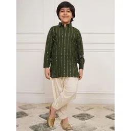 VASTRAMAY Boys Printed Regular Kurta with Dhoti Pants-picture-23
