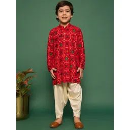 VASTRAMAY Boys Printed Regular Kurta with Patiala-picture-24