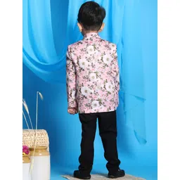 VASTRAMAY Boys Printed Single Breasted Blazer image 4