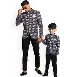 VASTRAMAY Boys Printed Slim Fit Bandhgala Jodhpuri Blazers-picture-28
