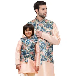 VASTRAMAY Boys Printed Slim Fit Nehru Jacket-picture-27