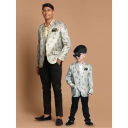 VASTRAMAY Boys Self Design Single-Breasted Blazer-picture-30