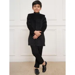 Vastramay Boys Slim Fit Embroidered Sherwani Set-picture-23