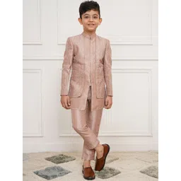 Vastramay Boys Slim Fit Embroidered Sherwani Set-picture-29