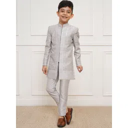 Vastramay Boys Slim Fit Embroidered Sherwani Set-picture-27
