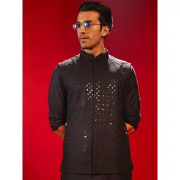 VASTRAMAY Embellished Mandarin Collar Nehru Jacket-picture-14