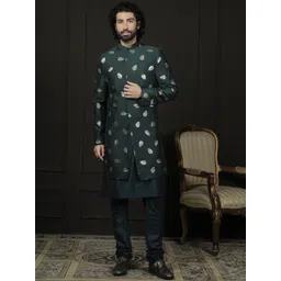 VASTRAMAY Embroidered Sherwani Set-picture-23