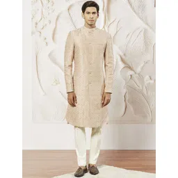 VASTRAMAY Embroidered Sherwani Set-picture-27