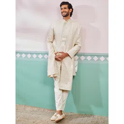 VASTRAMAY Embroidered Sherwani Set-picture-18