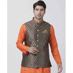 vastramay Floral Woven Nehru Jacket-picture-46