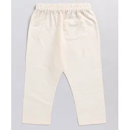 Vastramay Full Sleeveless Floral Printed Kurta Pyjama SetWith Jacket - Yellow Aqua Blue And Cream image 5