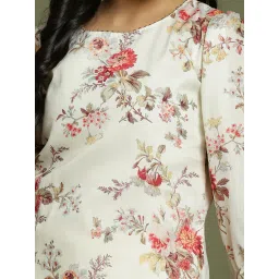 VASTRAMAY Girls Beige Cotton Blend Printed SuitSets image 4