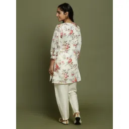 VASTRAMAY Girls Beige Cotton Blend Printed SuitSets image 3