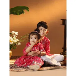 VASTRAMAY Infant Girls Bandhani Printed Ready to Wear Lehenga & Blouse With Dupatta-picture-21