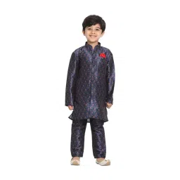 VASTRAMAY Kids Blue Printed Kurta Set-picture-35
