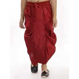 VASTRAMAY Kids Maroon Embroidered Dhoti-picture-39