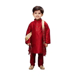 VASTRAMAY Kids Maroon Kurta Set-picture-23