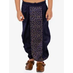 VASTRAMAY Kids Navy Embroidered Dhoti-picture-13