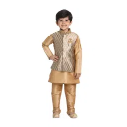 VASTRAMAY Kids Rose Gold Embellished Kurta Set-picture-11