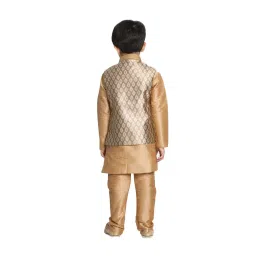 VASTRAMAY Kids Rose Gold Embellished Kurta Set image 2