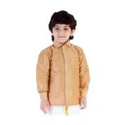 VASTRAMAY Kids Rose Gold Ethnic Shirt-picture-36