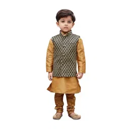 VASTRAMAY Kids Rose Gold Kurta Set-picture-22