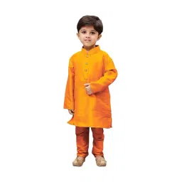 VASTRAMAY Kids Saffron Kurta Set-picture-19
