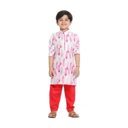 VASTRAMAY Kids White Printed Kurta Set-picture-13