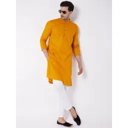 VASTRAMAY Mandarin Collar Kurta With Pyjamas-picture-28
