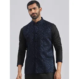 VASTRAMAY Mandarin Collar Nehru Jacket image 1