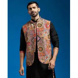 vastramay Men Embroidered Nehru Jacket-picture-14