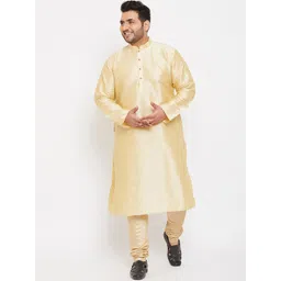 VASTRAMAY Men Gold Kurta with Churidar-picture-34