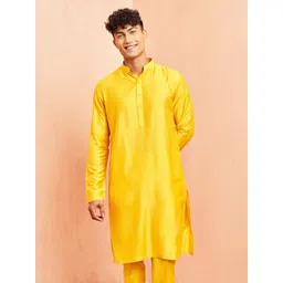 VASTRAMAY Men Mandarin Collar Straight Kurta-picture-17